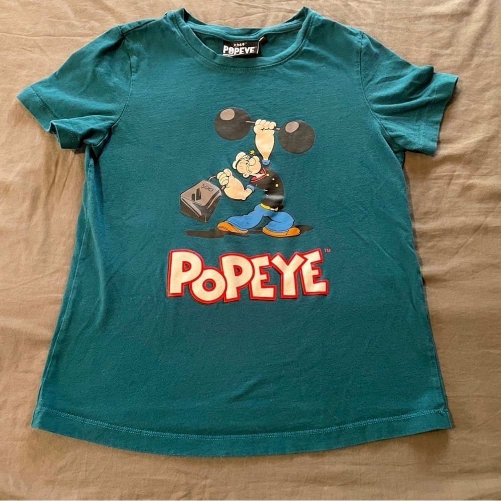 Rare Popeye graphic t-shirt / girls sz small 10/12
